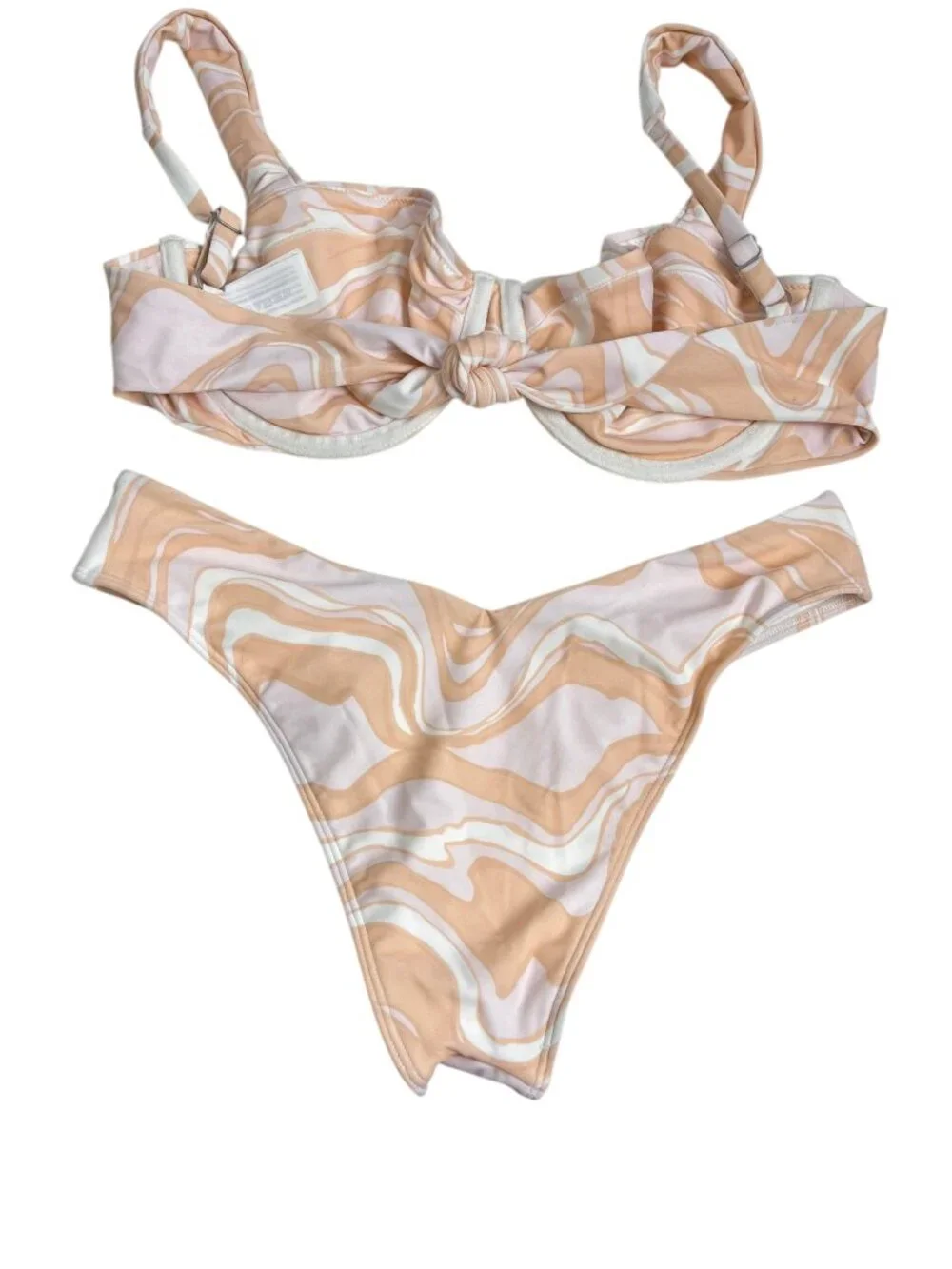 Abercrombie Blush Swirl Underwire Bikini Set Pink Floral Print Swim Small